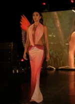 MESH PINK WINGS LONG DRESS MC - Imagen 1