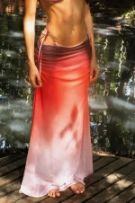 MAI-C MESH WINGS LONG SKIRT - Imagen 3